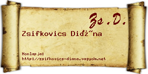 Zsifkovics Diána névjegykártya