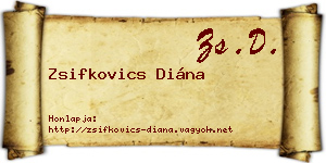 Zsifkovics Diána névjegykártya
