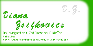diana zsifkovics business card